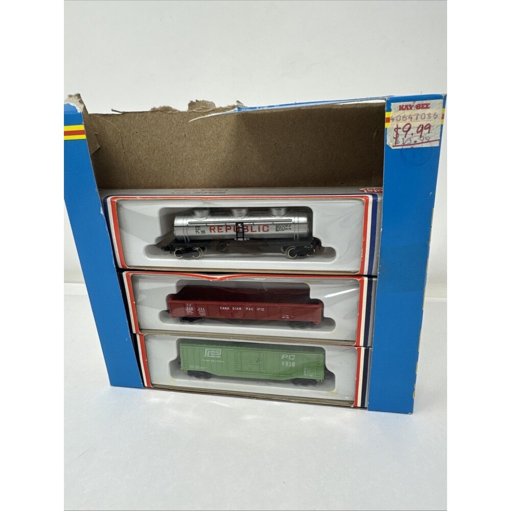 MODEL POWER Car Park N SCALE Pack of 3 7062 CANADIAN PACIFIC CP RED GONDOLA 7014